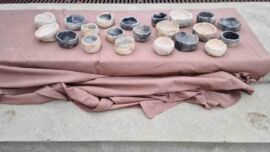Selbst gemachte Schalen aus der Steinzeitwoche